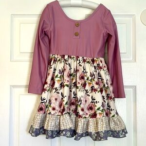 Cheeky Plum dress in floral fall colors. Excellent condition! 4T